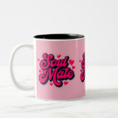 Mug de l'Âme - Coupe de café de l'amour rose et ro (Gauche)