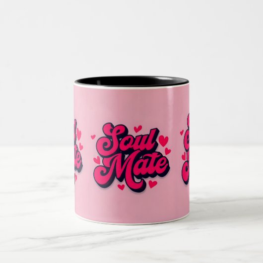 Mug de l'Âme - Coupe de café de l'amour rose et ro (Centre)