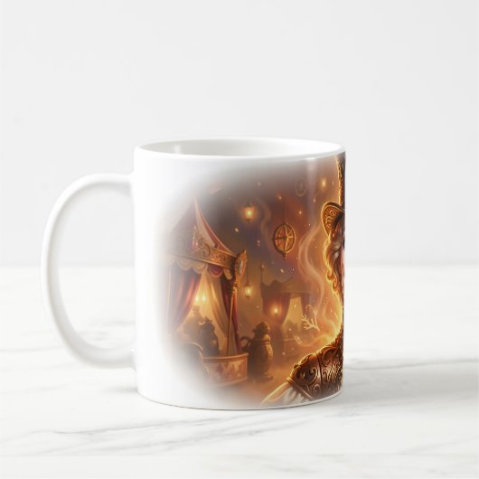 Mug de l'animateur de cirque Steampunk en feu Clow (Gauche)