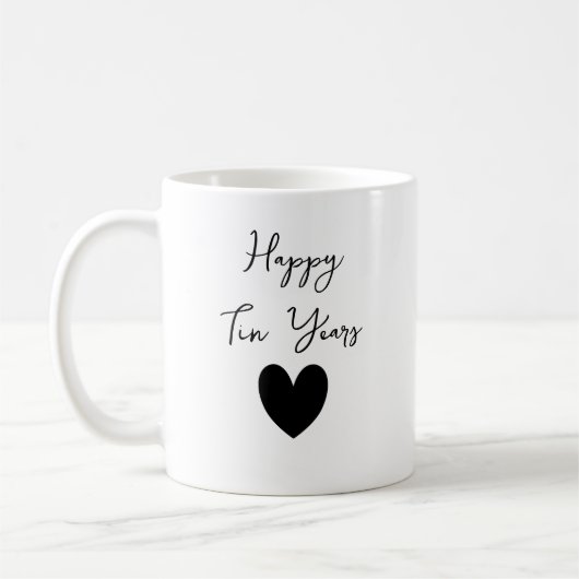 Mug de l'anniversaire de l'année en fer blanc, per (Gauche)