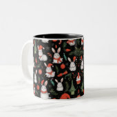 Mug de lapin de Noël joyeux et festif (Devant gauche)
