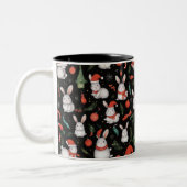 Mug de lapin de Noël joyeux et festif (Gauche)