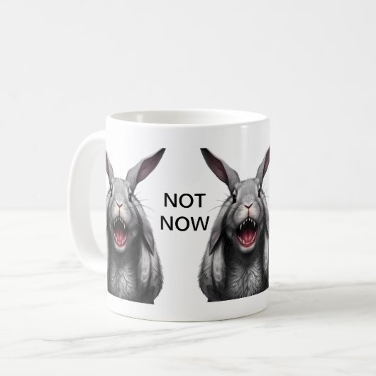 Mug de lapin - Pas maintenant (Devant gauche)