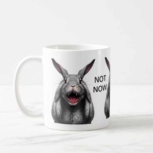 Mug de lapin - Pas maintenant (Gauche)