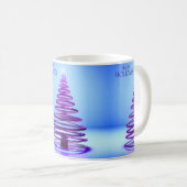 Mug de l'arbre de Noël en spirale violette (Devant droit)