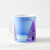 Mug de l'arbre de Noël en spirale violette (Devant gauche)