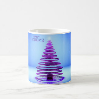 Mug de l'arbre de Noël en spirale violette