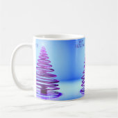Mug de l'arbre de Noël en spirale violette (Gauche)