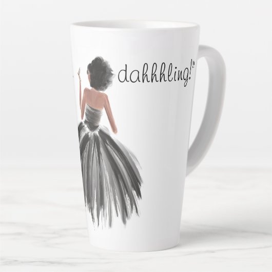 Mug de latte à latte personnalisable (Angle droit)