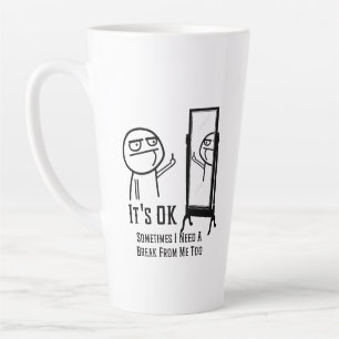 Mug de Latte Besoin d'une Pause