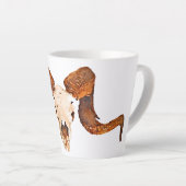 Mug de latte crânienne du mouton Ram (Angle droit)