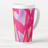 Mug de latte d'art rose chaud (Angle droit)