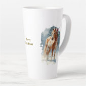 Mug de latte de Noël Équestre (Angle droit)