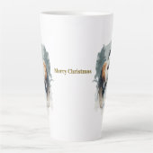 Mug de latte de Noël Équestre (Devant)