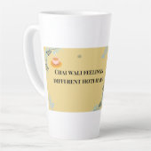 Mug de latte Desi Chai drôle (Angle gauche)