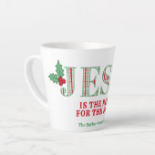 Mug de latte Jésus est la raison (Angle gauche)