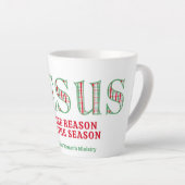 Mug de latte Jésus est la raison (Angle droit)
