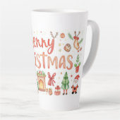 Mug de latte joyeux Noël (Angle droit)