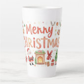 Mug de latte joyeux Noël (Devant)