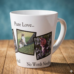 Mug de latte photo personnalisé pour animaux de co