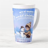 mug de latte style Noël  (Angle droit)