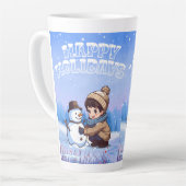 mug de latte style Noël  (Angle gauche)