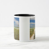 Mug de l'avoine marine (Uniola paniculata) poussant su (Centre)