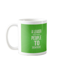 Mug de leader - vert avec citation