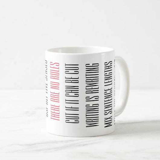 Mug de l'écrivain (Devant droit)