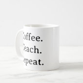 Mug de l'enseignant - Coffee Teach Repeat Don (Devant gauche)