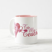 Mug de l'enseignant de la Saint-Valentin (Devant gauche)