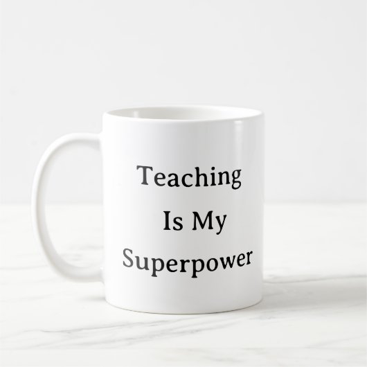Mug de l'enseignant - L'enseignement est ma superp (Gauche)