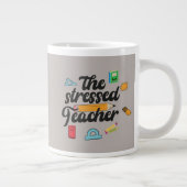 Mug de l'enseignant stressé drôle (Droite)