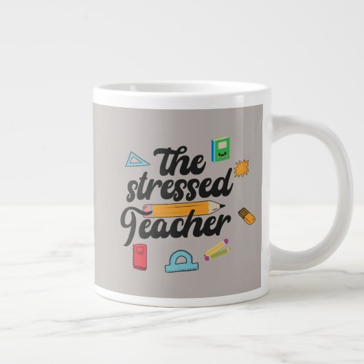 Mug de l'enseignant stressé drôle (Droite)