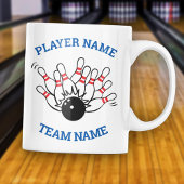 Mug de l'équipe de bowling - Logo de la grève Nom