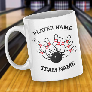 Mug de l'équipe de bowling - Logo de la grève Nom 