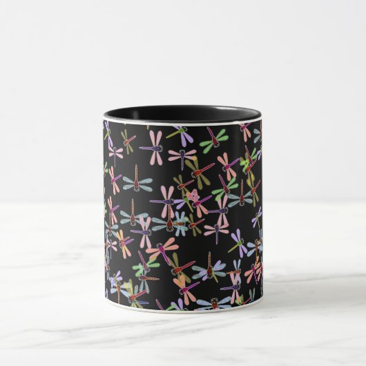 mug de libellules colorées (Centre)