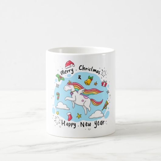 Mug de licorne magique de Noël (Centre)