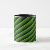 Mug de lignes ondulées vertes hypnotiques (Centre)