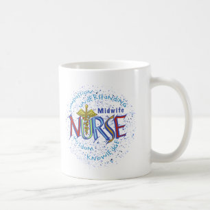 Mug de l'infirmière de sage-femme Motto