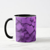 Mug de logo 3D PQExplorer : violet et fuchsia D (Gauche)