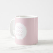 Mug de logo rose simple pour les entreprises (Devant gauche)