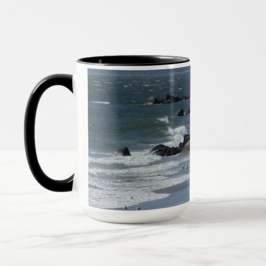 Mug De longues promenades hivernales sur la plage (Gauche)