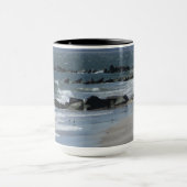 Mug De longues promenades hivernales sur la plage (Centre)