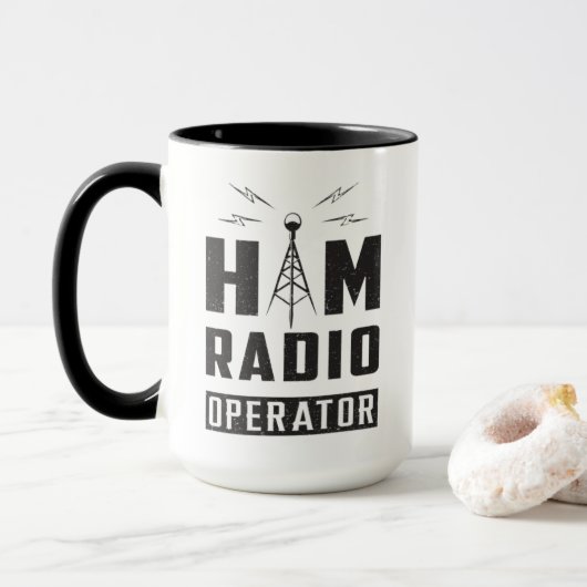 Mug de l'opérateur radio de jambon (Avec donut)