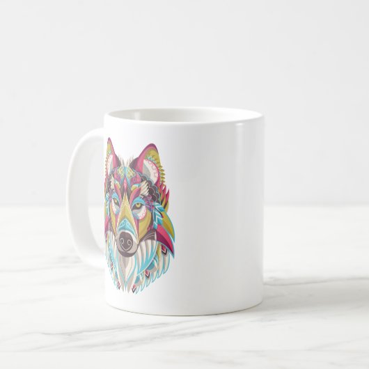 Mug de loup coloré (Devant gauche)