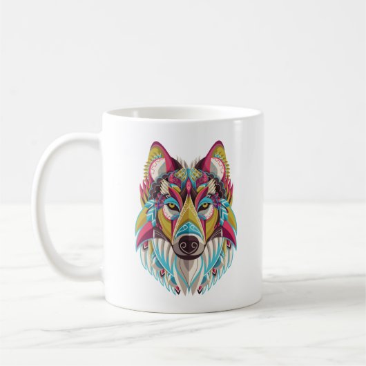 Mug de loup coloré (Gauche)