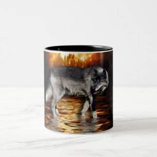 Mug de loup gris survivant