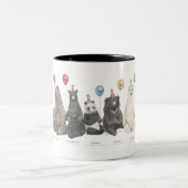 Mug de l'ours de fête ! Mug à café à deux tons (Centre)