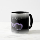 Mug ❤ de lt PURPLE "amour vous personnaliser de coeur (Devant droit)